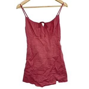 Abercrombie & Fitch Coral Pink Red Sleeveless Tank Mini Dress Womens Size Small